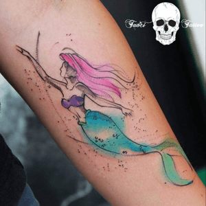 #watercolor #mermaid #simonatavcitattoo @simona_tavcitattoo #megandreamtattoo 