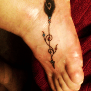 arrow tattoo foot