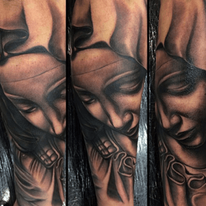 Virgin By Jumilla@largavidatrece @inkjecta #tattoos #tatuage #tatuaje #tattoolife #tattootime #tattooartis #tattoo_spain #the_inkmasters #thebestattooartists #thebesttattooartists #the_best_tattoos_magazine #thebestspaintattooartists #ink #inkedmag #inkedplus #virgen #virgin #valencia #vikingink #jumilla #spain #amtattoosuplies #kwadron #realismo #realistic