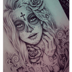 #megandreamtattoo i already have a sugar skull, but im dying to create a thigh piece out of it! Something along these lines but im totally down for any ideas!