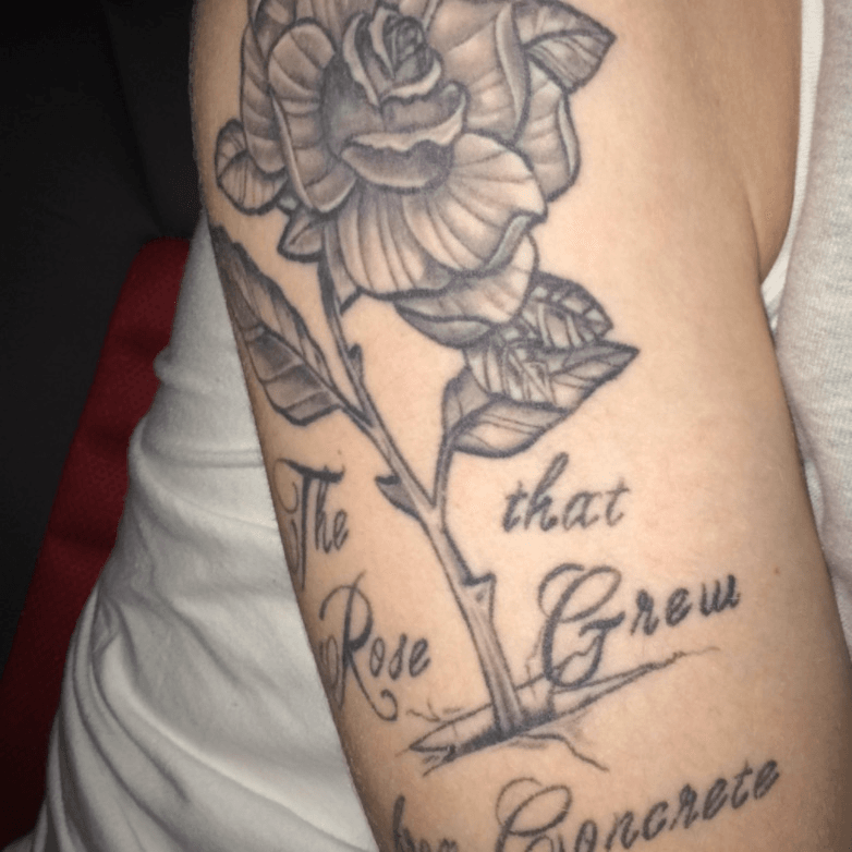 Rose Concrete Tattoo at Roseannekarla in 2023  Rose tattoos for women  Tattoos for women Rose tattoo design