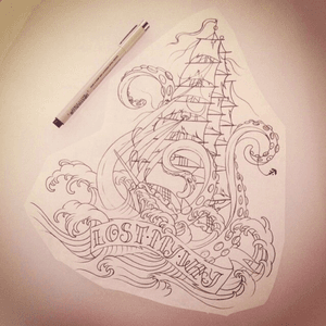 Acting and theater have always been my life. If i could have any tattoo for my first tattoo, i think a pirate ship #meaganmassacre design with a ribbon that said "an artist's voyage is never done" would be perfect. A pirate ship: because great artists always steal, borrow, and are always searching. #meagandreamtattoo 