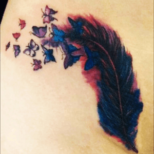  #tattoo #tattoos #love #amazing #disney #disneytattoos #ilovedisney #wrist #wristtattoo #wrist #tat #ink #inklove #free #flowers #colourful #color #leaves #pretty #flower #butterflies #butterfly #butterflytattoo #feathers 