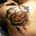 Helloween band mascot (87-96) designed by JA Myrup (Tattoodo) and tattoed by Tick (New Tattoo You, Sao Paulo, Brazil) on 24/01/2017