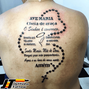 Tatuagem oração #jeffinhotattow #tattoo #tatuagem #oracao #terco 