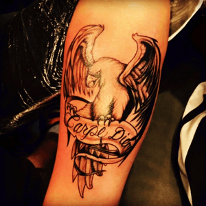 #carpe #diem #eagle #tattoo #arm 