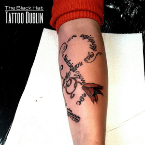 Pretty busy recently but We are happy to have a bit more time to share with you few ones . . . . #armtattoo #infinitytattoo #scripttattoo #writingtattoo #blackhatdublin #lilyflower #lilytattoo #customdesign #tflers #dublin #tattooart #tattoodublin #dublintattoo #tattooartist 