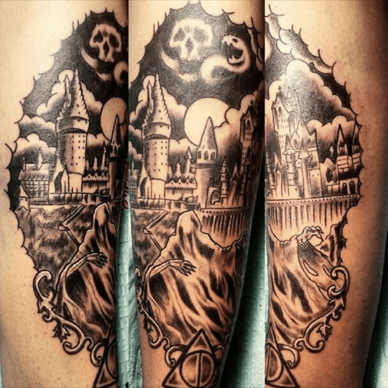 Hogwarts Tattoo by Marcela Badolatto