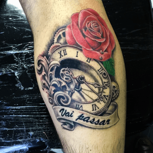 Clock and rose 