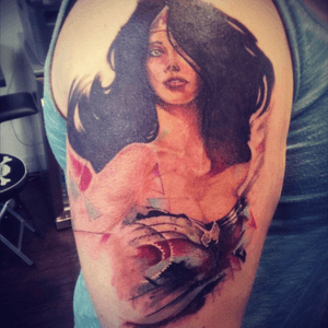 My fifth and largest tattoo :) Wonderwoman done by The Tattoo Gallery Adelaide. 4th Feb 2016 