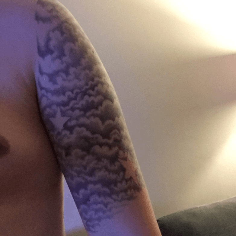half sleeve tattoos clouds
