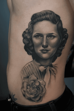 Wolfram’s grandmother done at Kings Avenue Tattoo.