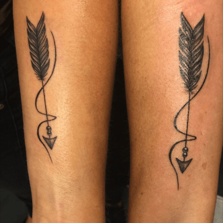 Sisters Feather Tattoo by Micah Malone  Tattoos