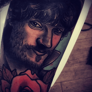 2nd Bruce Springsteen tattoo. Music sleeve in process #PiotrGie iotrGie #brucespringsteen 