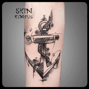 #abstract #watercolor #watercolortattoo #abstracttattoo #anchor #anchortattoo made  @  #absolutink by #skinkorpus #watercolorartist #tattooartist