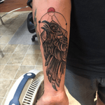 Naruto design of a crow i did on an apprentice at provacative tattoo in san jacinto ca