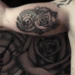 #tattoo #ink #tattooed #inked #rose #clock #tetovani #blackandgreytattoos #czechrepublic #hronov #tetovanihronov #pavluss #pavlusstattoo 