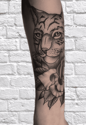 Lynx tattoo by swamon #dotwork #blackwork #sweden #malmo