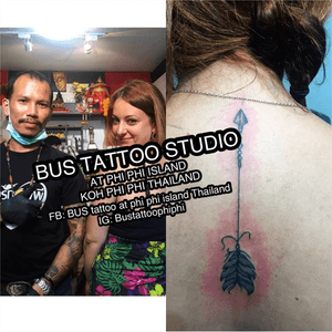 #arrow #tattooart #tattooartist #bambootattoothailand #traditional #tattooshop #at #Bustattoostudio #Bustattoophiphi #tattoophiphi #phiphiisland #thailand #tattoodo #tattooink #tattoo #phiphi #kohphiphi #thaibambooartis  #phiphitattoo #tattoophiphi #thailandtattoo https://instagram.com/Bustattoophiphihttp://www.webpro-design.com/tattoo/https://www.facebook.com/bustattoophiphibambootattoo/Artist by Bus witsawat thongon 🙏🏻🙏🏻🙏🏻🙏🏻🙏🏻thank you so much🙏🏻🙏🏻🙏🏻🙏🏻🙏🏻🙏🏻Situated in the near koh phi phi police station , Bus tattoo is a small studio run by Mr.Bus, an experienced and talented tattooist who can perform his art both with bamboo stick and with electric tattoo gun. Cover ups, free hand designs, custom designs - any style can be realized at Bus tattoo studio. As in mostly any shop nowadays, needles are disposable and used only once at Bus tattoo studio