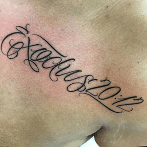 Exodus 20:12 #script #scripttattoo #scripttattoos 