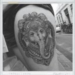 Black and grey Ganesha done by our resident artist Jones #ganesha #elephanttattoo #buddism #tattoo #tattoooftheday #elephant 