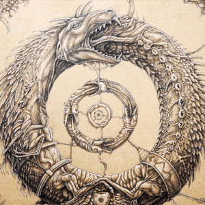#megandreamtattoo Seriously wanting a custom Ouroborous like this for my next piece, around the right arm to do a cover up of some old kanji