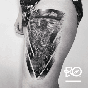 By RO. Robert Pavez • Sweet birds from New Zealand • Studio Nice Tattoo • Stockholm - Sweden 2017  • #engraving #dotwork #etching #dot #linework #geometric #ro #blackwork #blackworktattoo #blackandgrey #black #tattoo #fineline #birdtattoo