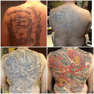 Tattoo by Lark Tattoo artist/owner Bruce Kaplan. A look at what is possible with lasertattoo removal and a good coverup tattoo! Laser work by Clean Canvas Laser Tattoo removal. #laserremoval #coverup #fullback #backpiece #backtattoo #colortattoo #japanese #brucekaplan #owner #artist #ownerartist #artistowner #LarkTattoo #LarkTattooWestbury #NY #BestOfLongIsland #VotedBestOfLongIsland #BestOfNYC #VotedBestOfNYC #VotedNumber1 #TattoosEvenMomWouldLove #LongIslandNY #NewYork #NYC #NassaCounty #tattoo #tattoos #tat #tats #tatts #tatted #tattedup #tattoist #tattooed #tattoooftheday #inked #inkedup #ink #tattoooftheday #amazingink #bodyart