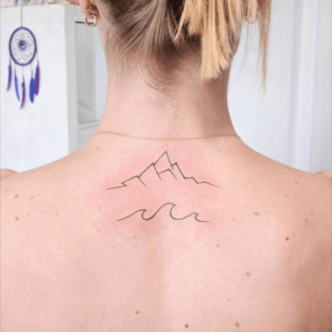 40 Mountain Wave Tattoo Ideas For Men  Nature Designs  Geometric tattoo Waves  tattoo Mother nature tattoos