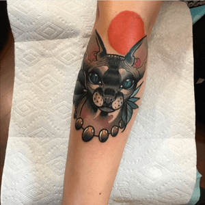 Here #kitty #kitty its name is #lucifer done by @glubbock #nyc #redbaronink 