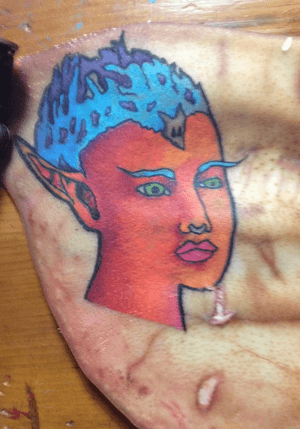 #tattoopractice #color #neotraditional #saturation #elves #crazyeyes  #pigskin 