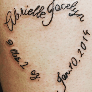 My daughters name on my wife