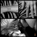 No.88 "333&Om" #tattoo #littletattoo #three #nine #om #ohm #fingertattoo #bylazlodasilva
