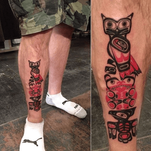 #megandreamtattoo totem tattoo with my cats and dogs as theme