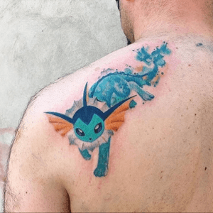 Watercolour Vaporeon tattoo #Pokemon #water 