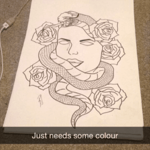 This is my own drawing but would love some ideas on changing it #megandreamtattoo im an training to be a tattooist myself would love the chance to be tattooed by @megan_massacre 
