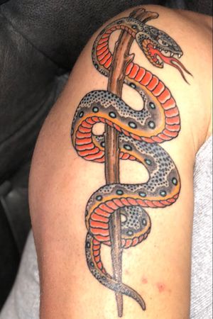 Tattoo uploaded by Max • Staff of Arsculapius, medical symbol, Japaneese style • Tattoodo Tattoo uploaded by Max • Staff of Arsculapius, medical symbol, Japaneese style • Tattoodo