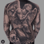 Angel backpiece #backpiece #angel #blackandgrey 