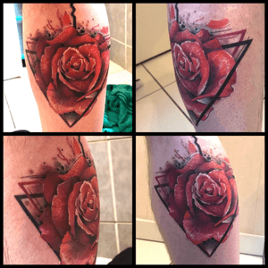 Rose graphique :) #tattoo #rose #rosestattoo #roses #flower #flowers #flowertattoo #graphic #graphictattoo #graphics #graphictattoos #color #colortattoo 