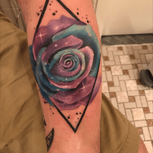 Space rose #rose #space #purple #blue #geometric 