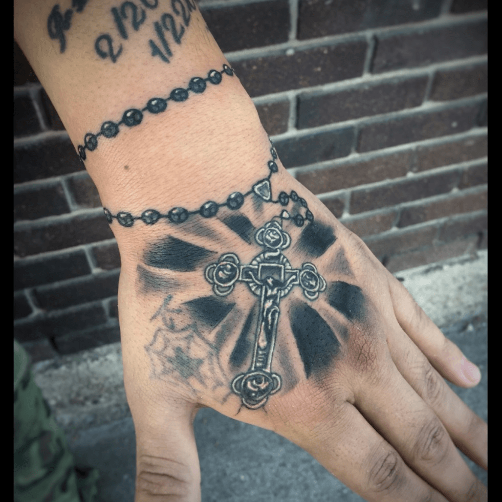 Rosary tattoo  hand tattoo  tattoo  reels rosary tattoo tattooartist  howtotattoo whylearntotattoo Dakartattooing LIKE COMMENT  SUBSCRIBE Comment down below other ideas yall  By Dakar tattoos   Facebook