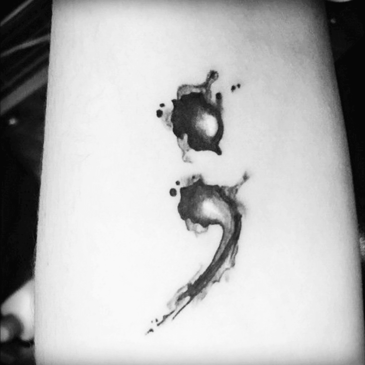 Tattoo uploaded by Tara • Unique #SemiColon #watercolor #meaningful # survivor • Tattoodo