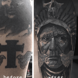 Cover #coverup #nativeindian #indianchief #hyperealism 