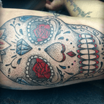 #candyskull #sugarskull #color #dotwork #dots #mexicandeath #mexican 
