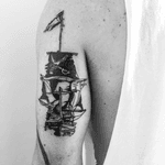 #tattoo n.36 #piratetattoo #linework #blackwork #blackink #wildstyle #wildtattoo #tatuaje #tattoart #fineart #contemporaryart #artwork #instaart #artcollector #marcelserranotattoo #freeflow ✖️🖤✖️