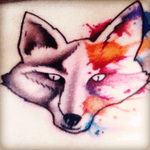 Water colour fox #watercolour #fox 