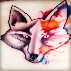 Water colour fox #watercolour #fox 
