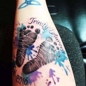 Tattoo of my daughters footprints