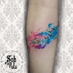 Tattoo por John Needle! #johnneedle #watercolor #aquarela #tatuadoresbrasileiros #tatuadoresdobrasil #tattoobr #tattoodobr #faith #fé 