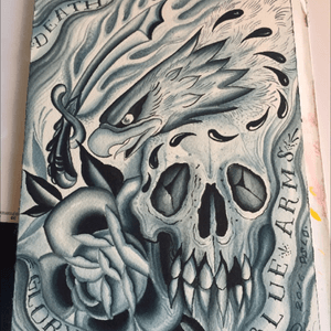 Painting done for my buddies at #bluearmstattoo in Oslo Norway. Thanks for having me again guys! Cant wait to go back! 